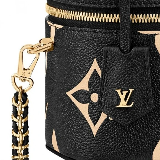 Replica bag Louis Vuitton Vanity PM Black M45780 Creme M45599