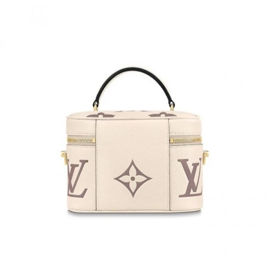 Replica bag Louis Vuitton Vanity PM Black M45780 Creme M45599