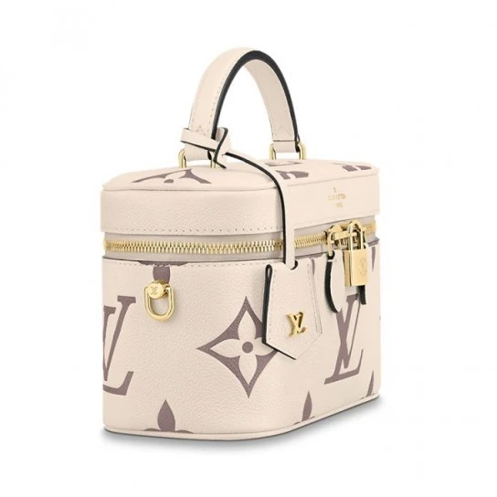Replica bag Louis Vuitton Vanity PM Black M45780 Creme M45599
