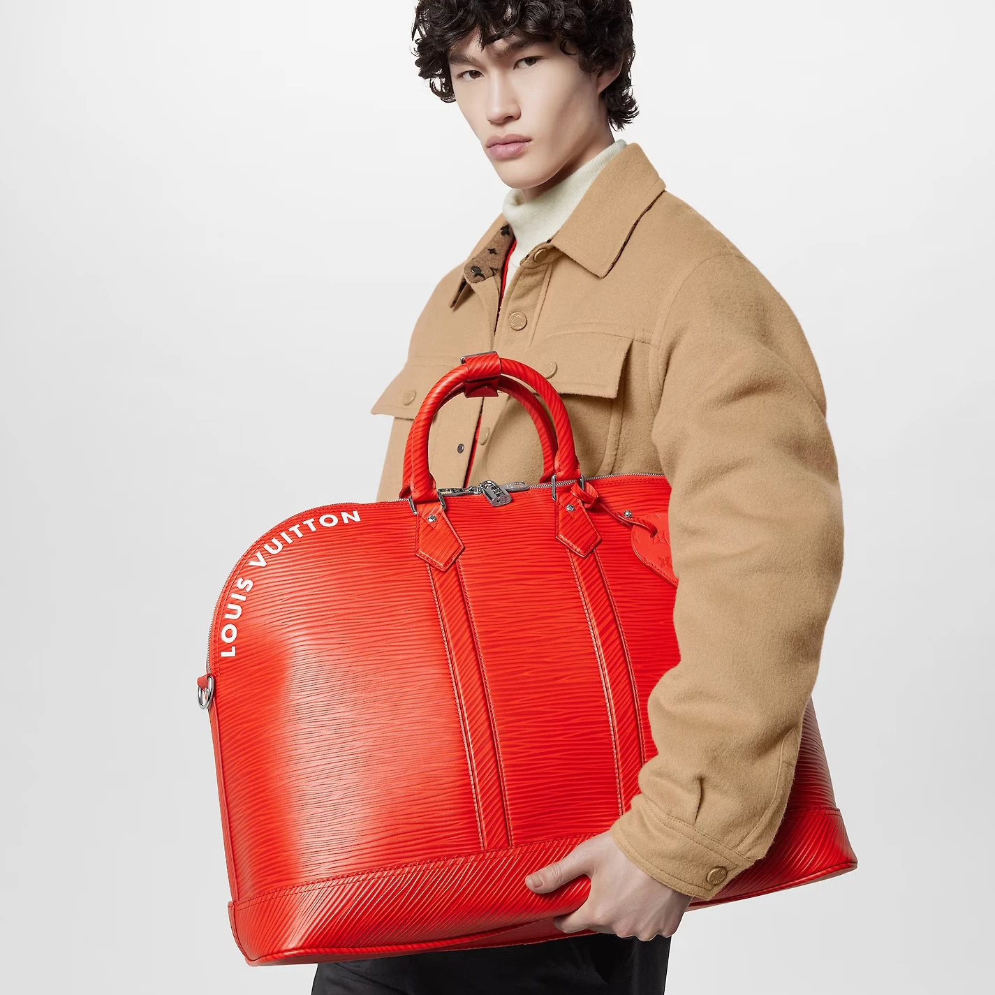 Top lv Louis Vuitton Vermillon Red M23717 Alma Travel GM