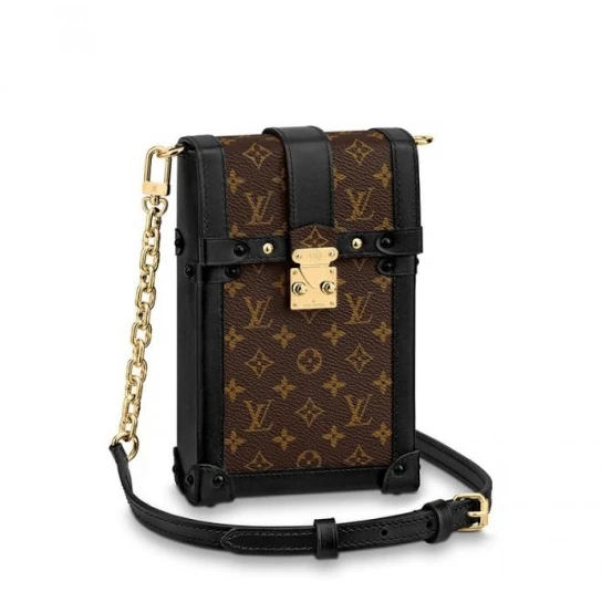 Louis Vuitton Vertical Trunk Pochette Brown M67873 Black M63913