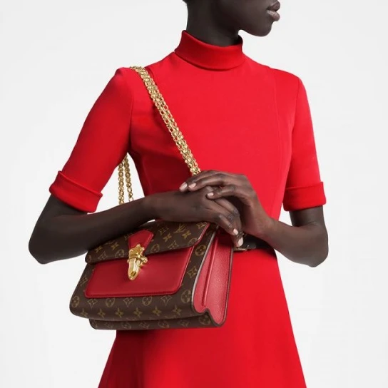Top lv Louis Vuitton Victoire Cherry M41731 Black M41730 Burgundy M41732