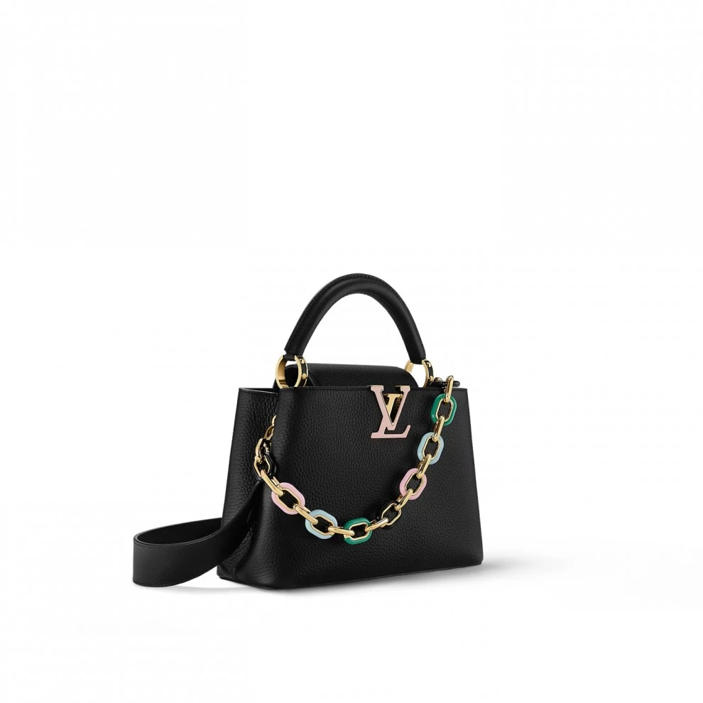 Top lv Louis vuitton Capucine BB Black M21641 Pink M22178 Green M57227 Red M52689