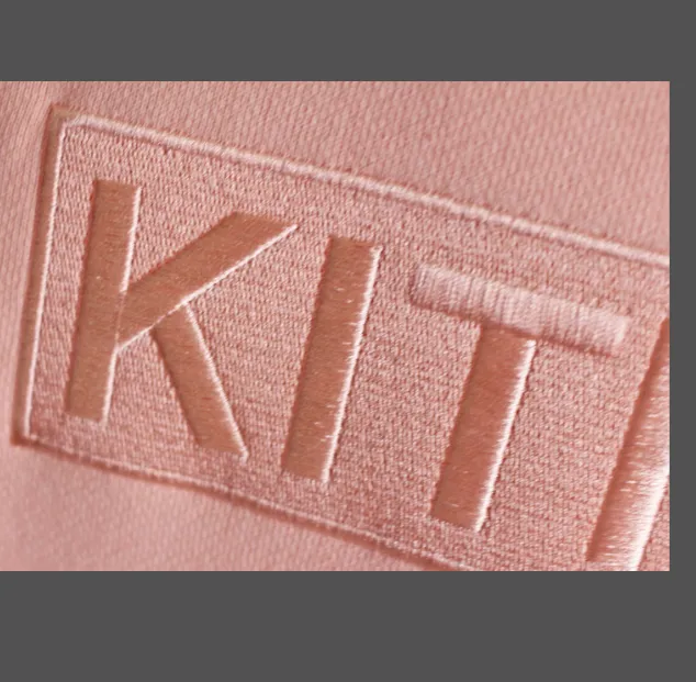 Kith Classic Logo Hoodie Classic Box Logo Velvet Hoodie Black Pink Red S M L XL