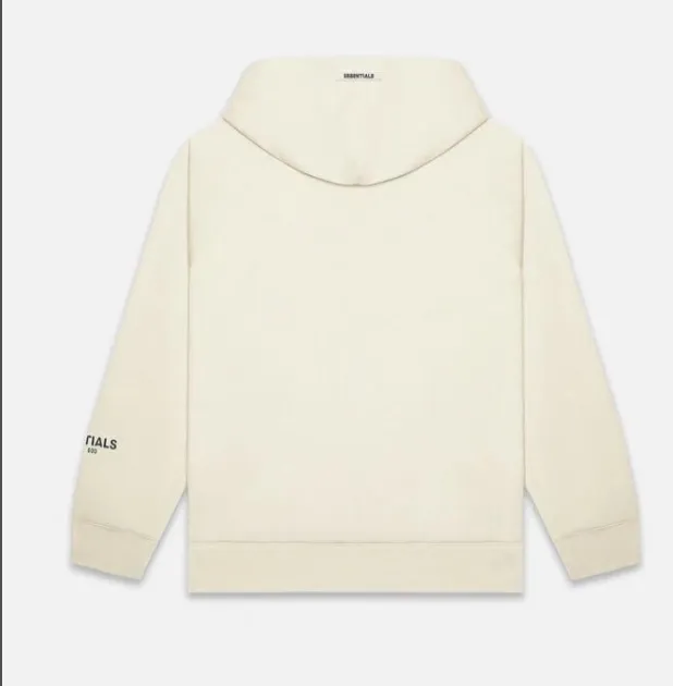 FOG FEAR OF GOD ESSENTIALS 20ss lettered logo laminated hooded sweatshirt black white apricot gray camel XS S M L XL