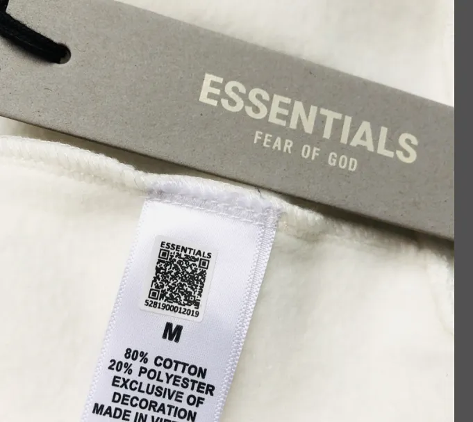 FOG FEAR OF GOD ESSENTIALS 20ss lettered logo laminated hooded sweatshirt black white apricot gray camel XS S M L XL