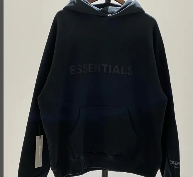 FOG FEAR OF GOD ESSENTIALS 20ss lettered logo laminated hooded sweatshirt black white apricot gray camel XS S M L XL