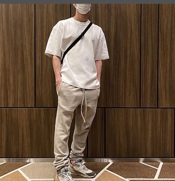 20SS FOG FEAR OF GOD ESSENTIALS 3M Reflective Letter Drawstring Pants Black White Apricot Grey Camel XS S M L XL