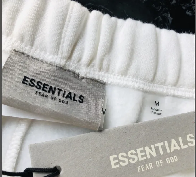 20SS FOG FEAR OF GOD ESSENTIALS 3M Reflective Letter Drawstring Pants Black White Apricot Grey Camel XS S M L XL