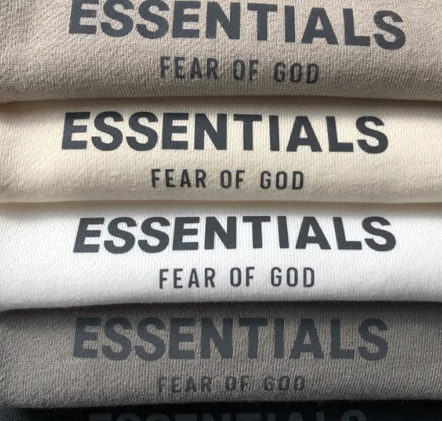 20SS FOG FEAR OF GOD ESSENTIALS 3M Reflective Letter Drawstring Pants Black White Apricot Grey Camel XS S M L XL