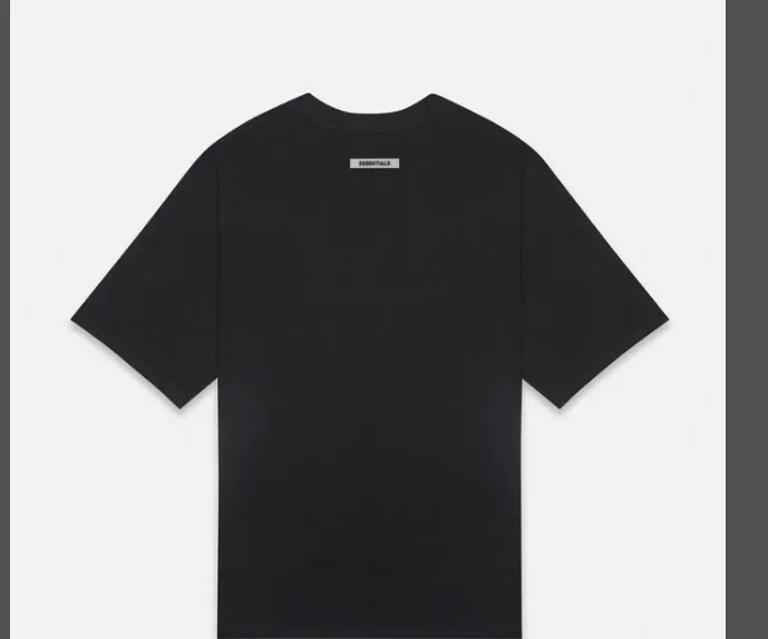 TTS Fear of God Essentials 20ss Double Line Letter Logo Printed Short sleeved T-shirt Black White Apricot Grey Camel XS S M L XL