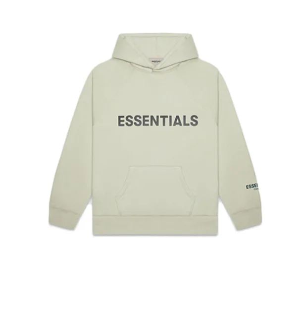 FOG FEAR OF GOD ESSENTIALS 20FW Alphabet LOGO Adhesive Hoodie Matcha Green God Grey XS S M L XL