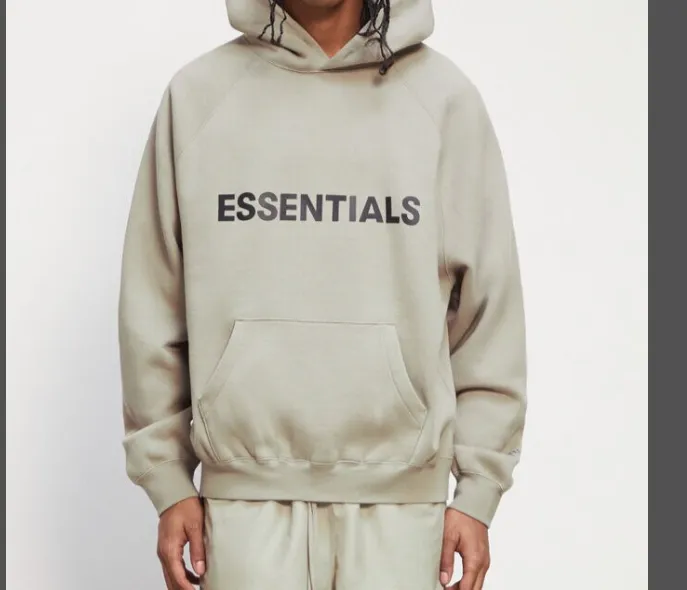 FOG FEAR OF GOD ESSENTIALS 20FW Alphabet LOGO Adhesive Hoodie Matcha Green God Grey XS S M L XL