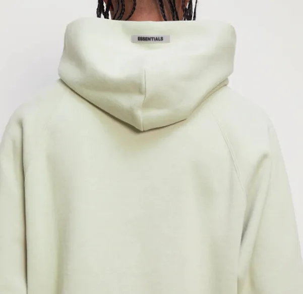 FOG FEAR OF GOD ESSENTIALS 20FW Alphabet LOGO Adhesive Hoodie Matcha Green God Grey XS S M L XL