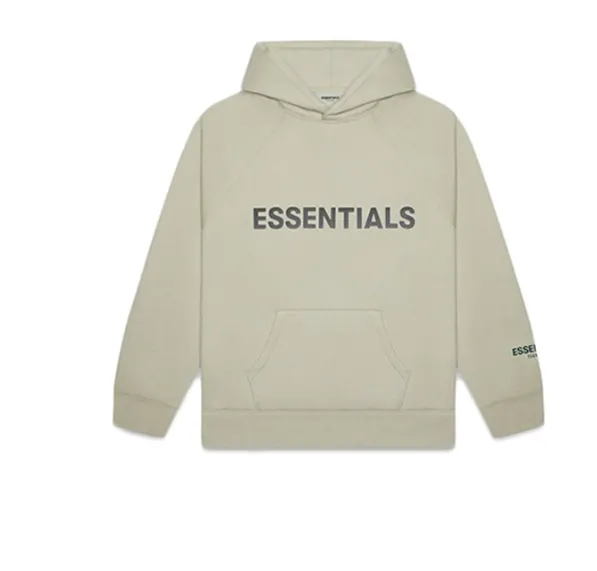 FOG FEAR OF GOD ESSENTIALS 20FW Alphabet LOGO Adhesive Hoodie Matcha Green God Grey XS S M L XL