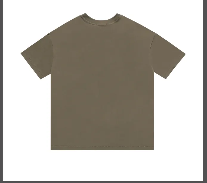 Yeezy Season 6 High Street Classic Short sleeved T-shirt Grey Card Brick Red Green Card S-XL