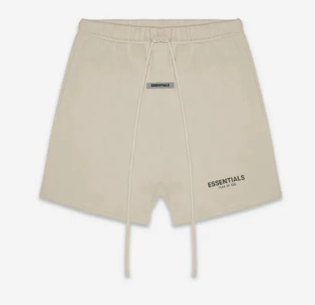 FEAR OF GOD FOG Essentials 20FW Double Line Reflective Drawstring Shorts Black Washed Water Black Rice White Rice Yellow Light Flower Grey Deep Flower Grey Camel Medium Grey Matcha Green God Grey Brown S M L XL