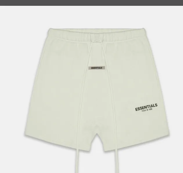 FEAR OF GOD FOG Essentials 20FW Double Line Reflective Drawstring Shorts Black Washed Water Black Rice White Rice Yellow Light Flower Grey Deep Flower Grey Camel Medium Grey Matcha Green God Grey Brown S M L XL