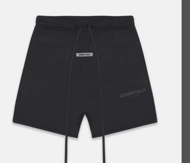 FEAR OF GOD FOG Essentials 20FW Double Line Reflective Drawstring Shorts Black Washed Water Black Rice White Rice Yellow Light Flower Grey Deep Flower Grey Camel Medium Grey Matcha Green God Grey Brown S M L XL