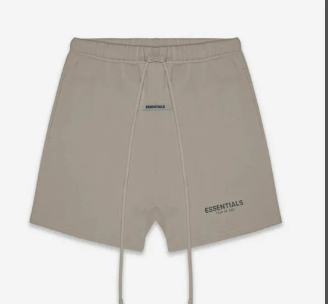 FEAR OF GOD FOG Essentials 20FW Double Line Reflective Drawstring Shorts Black Washed Water Black Rice White Rice Yellow Light Flower Grey Deep Flower Grey Camel Medium Grey Matcha Green God Grey Brown S M L XL