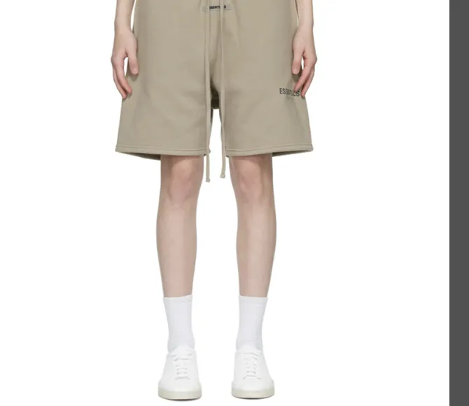 FEAR OF GOD FOG Essentials 20FW Double Line Reflective Drawstring Shorts Black Washed Water Black Rice White Rice Yellow Light Flower Grey Deep Flower Grey Camel Medium Grey Matcha Green God Grey Brown S M L XL