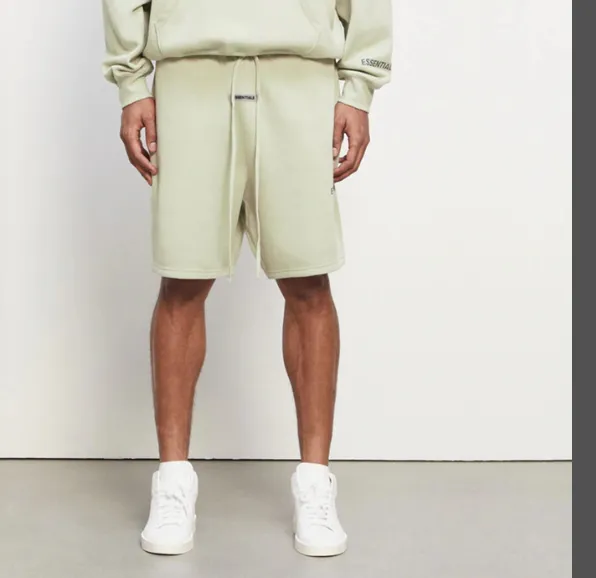 FEAR OF GOD FOG Essentials 20FW Double Line Reflective Drawstring Shorts Black Washed Water Black Rice White Rice Yellow Light Flower Grey Deep Flower Grey Camel Medium Grey Matcha Green God Grey Brown S M L XL