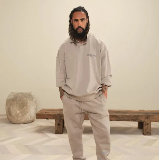 Fear Of God Essentials 21SS FOG Double Wire Drawstring Pants Black beige Grey Brown Card Gray Light Flower Gray S M L XL