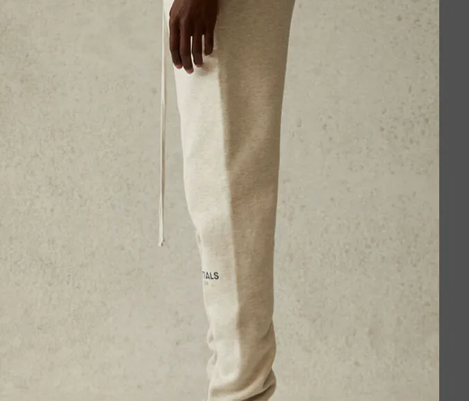 Fear Of God Essentials 21SS FOG Double Wire Drawstring Pants Black beige Grey Brown Card Gray Light Flower Gray S M L XL