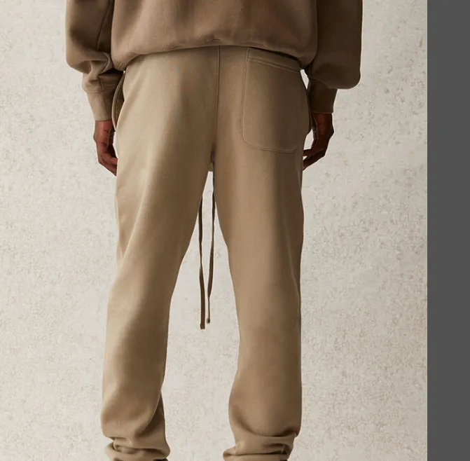 Fear Of God Essentials 21SS FOG Double Wire Drawstring Pants Black beige Grey Brown Card Gray Light Flower Gray S M L XL