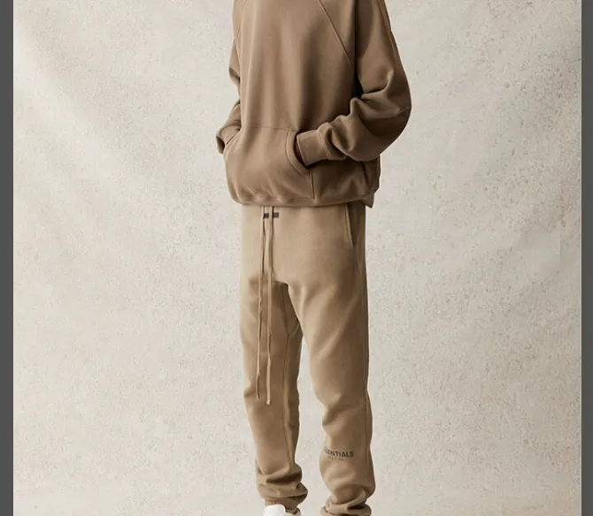 Fear Of God Essentials 21SS FOG Double Wire Drawstring Pants Black beige Grey Brown Card Gray Light Flower Gray S M L XL