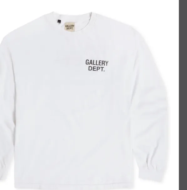 Gallery Depot. Souvenir Tee Hollywood Slogan Printed Long Sleeve T-shirt Black White S M L XL