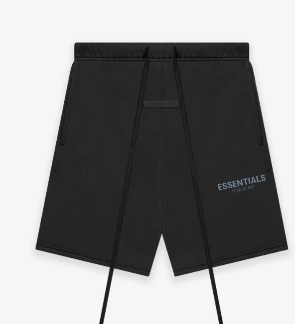 Fear Of God Essentials 21SS FOG Double Thread Drawstring Shorts Black beige Grey Brown Card Its Grey Light Flower Grey S M L XL