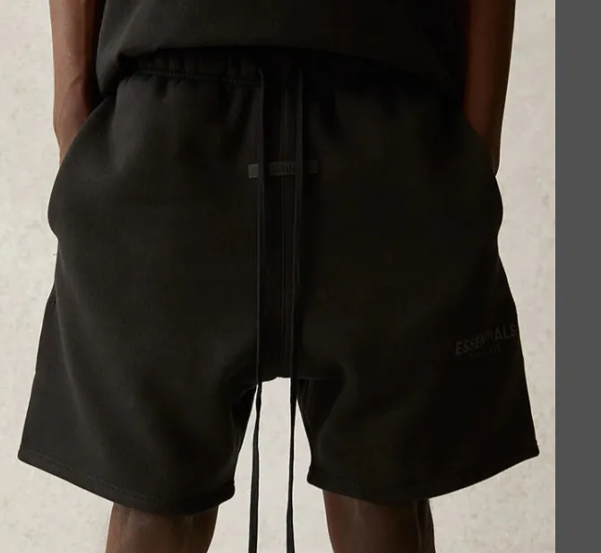 Fear Of God Essentials 21SS FOG Double Thread Drawstring Shorts Black beige Grey Brown Card Its Grey Light Flower Grey S M L XL