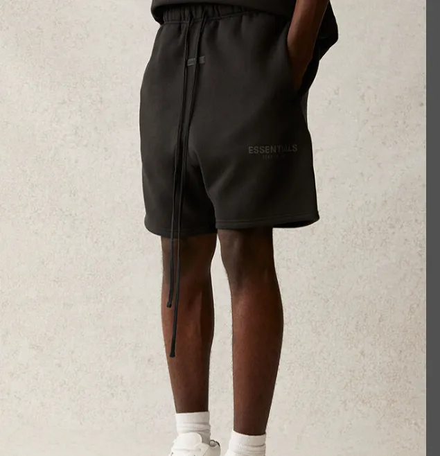 Fear Of God Essentials 21SS FOG Double Thread Drawstring Shorts Black beige Grey Brown Card Its Grey Light Flower Grey S M L XL