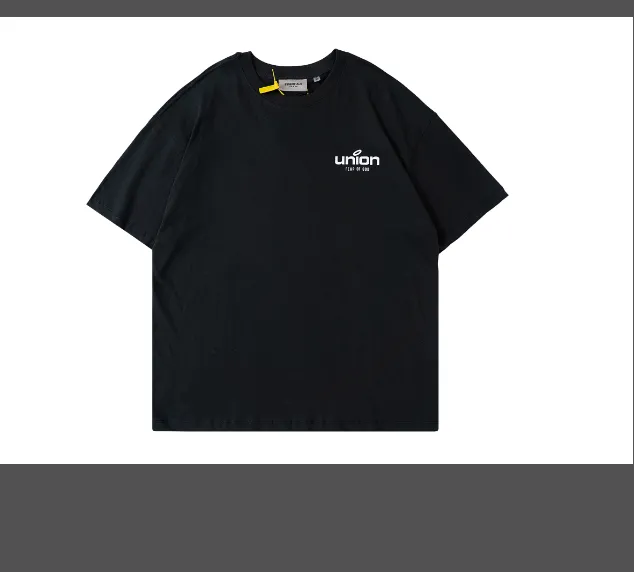 FEAR OF GOD x Union 30th Anniversary Co branded LOGO Letter Printed Short Sleeve T-shirt High Grade Grey Camel Rice White Blue Light Black S-XL