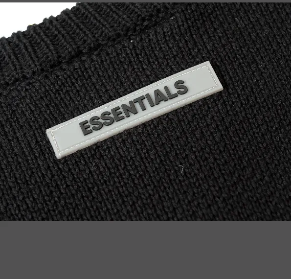 FEAR OF GOD ESSENTIALS LOGO Letter Round Neck Sweater Deep Card Elephant Grey Apricot Black Premium Grey Deep Drift Grey S-XL