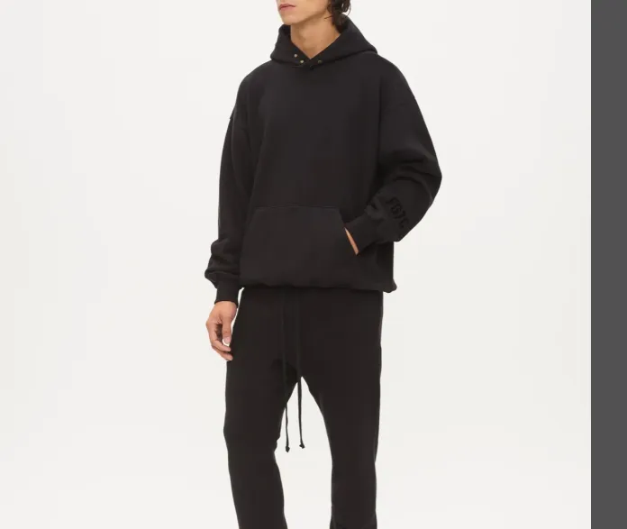 Fear Of God FG7C Sweatpants with ribbon drawstring FG7C plush letter print fleece sweatpants blue light black premium gray S-XL