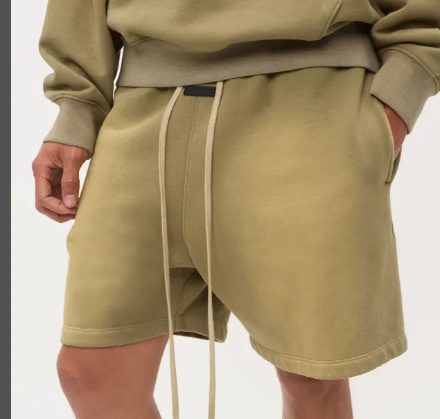 Fear of God The Vintage Sweatshort High Street Strap Drawstring Fleece Shorts Camel Khaki S-XL