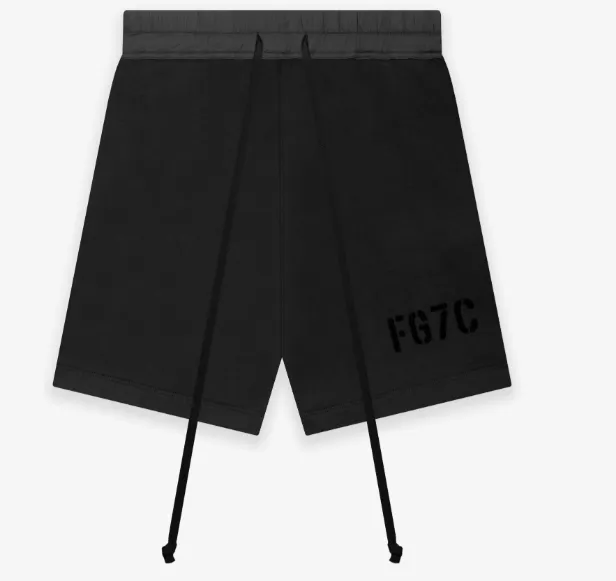 Fear Of God FG7C Sweatshort High Street Strap Drawstring FG7C Plush Letter Fleece Shorts Premium Grey Blue Light Black S-XL