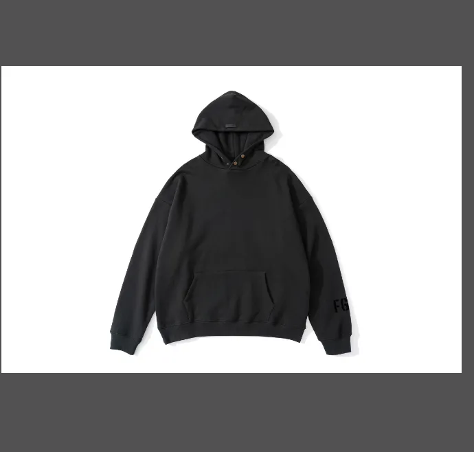 FEAR OF GOD FG7C Hoodie Sleeve Plush FG7C Letter Printed Fleece Hoodie Premium Grey Blue Light Black S-XL