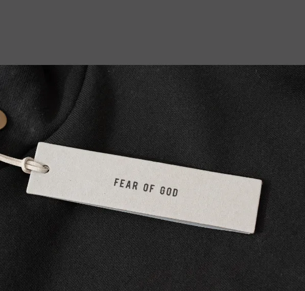 FEAR OF GOD FG7C Hoodie Sleeve Plush FG7C Letter Printed Fleece Hoodie Premium Grey Blue Light Black S-XL