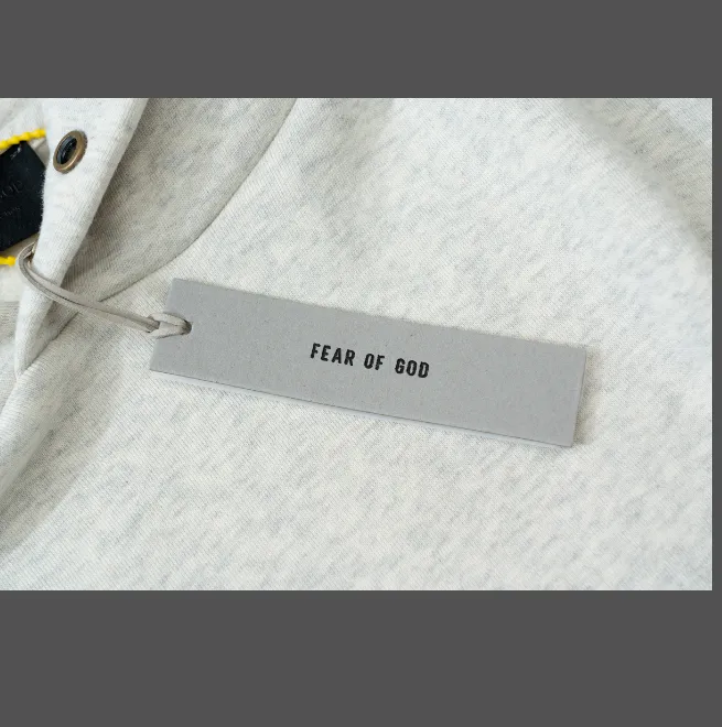 FEAR OF GOD FG7C Hoodie Sleeve Plush FG7C Letter Printed Fleece Hoodie Premium Grey Blue Light Black S-XL