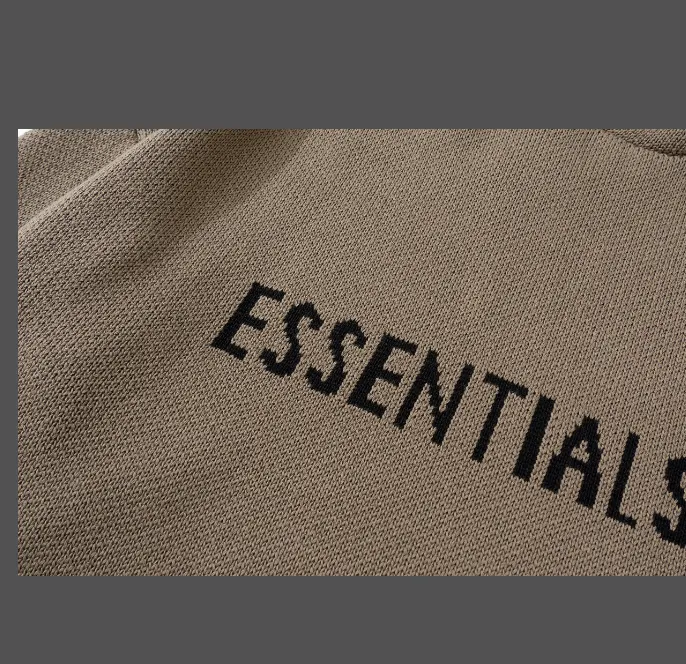 FEAR OF GOD ESSENTIALS Knit Pullover Letter LOGO Hooded Sweater Deep Card Elephant Grey Blue Light Black New Apricot Premium Grey Deep Drift Grey S-XL