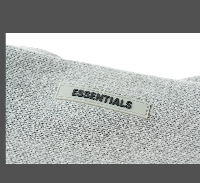 FEAR OF GOD ESSENTIALS Knit Pullover Letter LOGO Hooded Sweater Deep Card Elephant Grey Blue Light Black New Apricot Premium Grey Deep Drift Grey S-XL