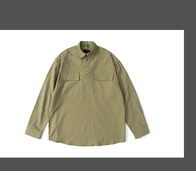 FEAR OF GOD FOG 7th season high street canvas workwear shirt khaki S-XL