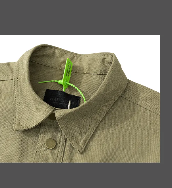 FEAR OF GOD FOG 7th season high street canvas workwear shirt khaki S-XL