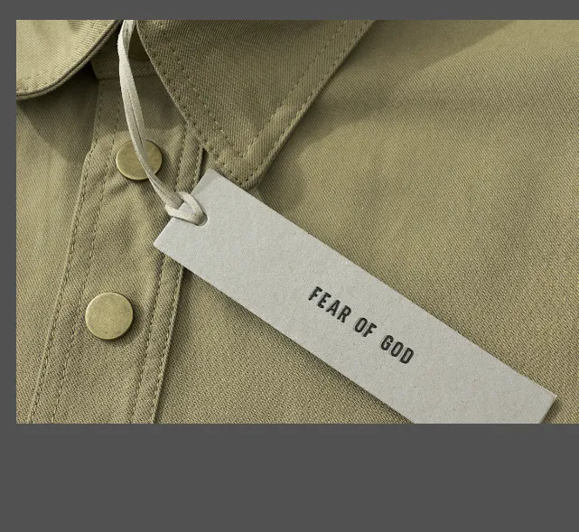 FEAR OF GOD FOG 7th season high street canvas workwear shirt khaki S-XL