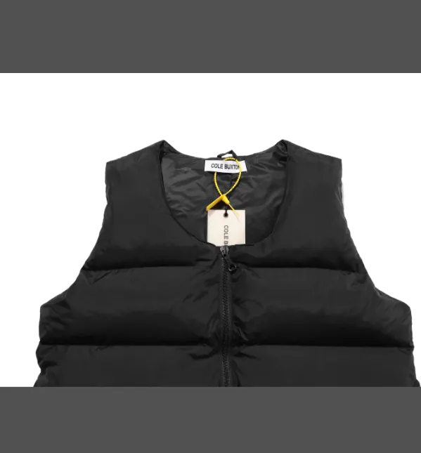 Cole Buxton Autumn Winter Retro Versatile Down Cotton High Street Vest Jacket, Apricot Black Grey S-XL