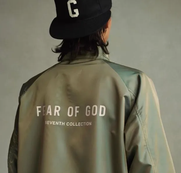 Fear of God Souvenir Jacket FOG Logo Two tone Color Change Letter Jacket Coat Colorful Green Black S-XL