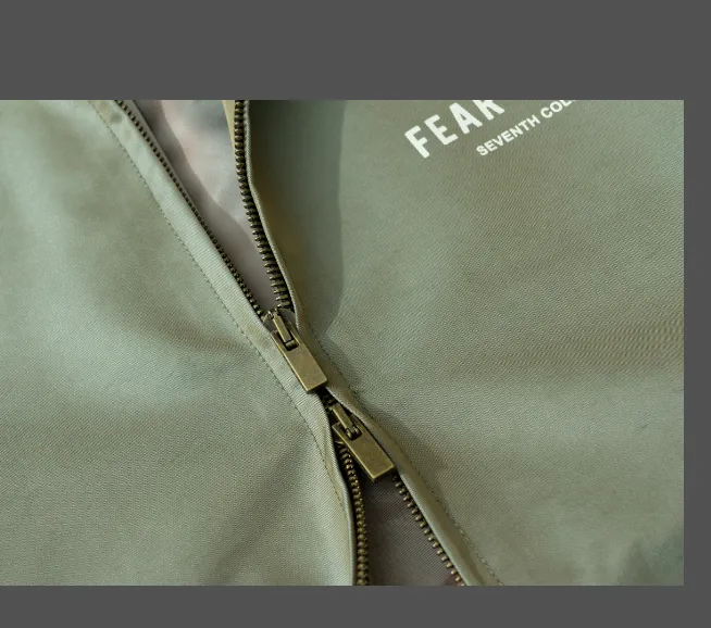 Fear of God Souvenir Jacket FOG Logo Two tone Color Change Letter Jacket Coat Colorful Green Black S-XL